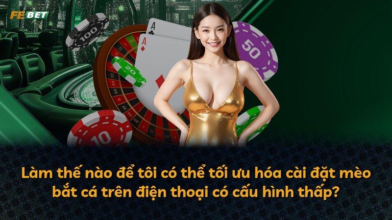 Làm thế nào để tôi có thể tối ưu hóa cài đặt mèo bắt cá trên điện thoại có cấu hình thấp?