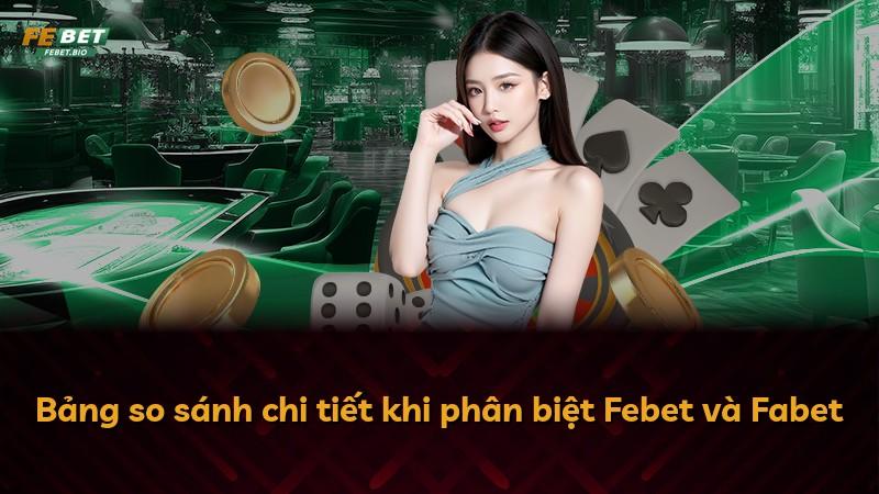 Bảng so sánh chi tiết khi phân biệt Febet và Fabet