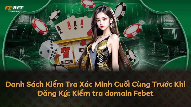 Danh Sách Kiểm Tra Xác Minh Cuối Cùng Trước Khi Đăng Ký: Kiểm tra domain Febet
